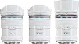 SIRUI Sniper F1.2 automatinio fokusavimo objektyvų rinkinys, 23 mm, 33 mm, 56 mm, plataus kampo APS-C fotoaparato objektyvas, Z tvirtinimo objektyvas, skirtas Zfc, Z6, Z50, Z9 (AS-3S-ZW, Z tvirtinimas, baltas)