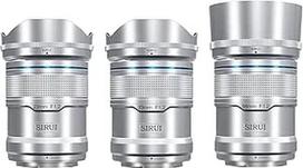 SIRUI Sniper F1.2 automatinio fokusavimo objektyvų rinkinys, 23 mm, 33 mm, 56 mm, plataus kampo APS-C fotoaparato objektyvas, Z tvirtinimo objektyvas, skirtas Zfc, Z6, Z50, Z9 (AS-3S-ZS, Z tvirtinimas, sidabrinis)