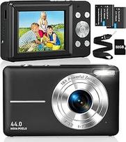 Skaitmeninis fotoaparatas 1080P 44MP foto kamera su 16X skaitmeniniu priartinimu Nešiojamasis kompaktiškas fotoaparatas Vlogging Skaitmeninis fotoaparatas vaikams paaugliams pradedantiesiems