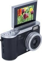 Skaitmeninis fotoaparatas fotografijai, 1080p 48 MP vaizdo dienoraščių kamera su 2,4 colio 180° apverčiamu ekranu, 8X skaitmeninis priartinimas, kompaktiškas retro fotoaparatas (juodas)