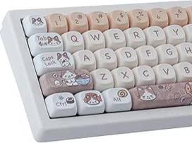 Sunzit Keycaps 143 klavišų PBT klavišų dangtelių rinkinys MOA profilio dažų sublimacinės spalvos mielos katės klavišų dangteliai su "Cherry MX" jungiklių 104/87/74/61 60 mechaninei klaviatūrai