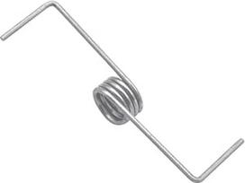 Torsioninė spyruoklė, Torsioninės spyruoklės, šiukšlių dėžė Reguliuojamas vielos skersmuo 0,7 mm Cinkavimas 135 laipsnių 1 x 7,7 x 25,5 mm