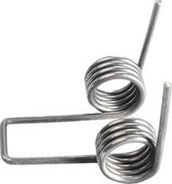 Torsioninės spyruoklės, Torsioninės spyruoklės, vielos skersmuo 3 mm, Spyruoklinis plienas, Dviguba sukimo spyruoklė, 4 ritės, Sunkiasvorė sukimo spyruoklė