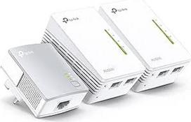 TP-Link TL-WPA4220 TKIT 2 prievadų "Powerline" adapterio "WiFi" pradinis rinkinys, diapazono ilgintuvas, plačiajuosčio ryšio / WiFi ilgintuvas, "WiFi" stiprintuvas / karštasis taškas, nereikia konfigūracijos, JK kištukas