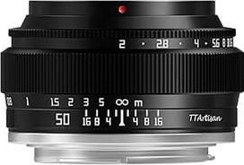 TTArtisan 50 mm F2 rankinis viso kadro fotoaparato objektyvas Kompaktiškas dizainas Lengvas standartinio židinio nuotolio fotoaparato objektyvas Fuji X-Mount