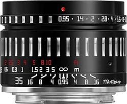 TTArtisan 35 mm F0,95 APS-C rankinio fokusavimo fotoaparato objektyvas, itin didelė diafragma, retro stiliaus, lengvas fotoaparato objektyvas, skirtas "Fuji X" laikikliui