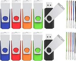 USB atmintinė 16GB, 10 didelės spartos atmintinių (5 spalvos)