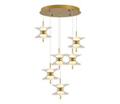 LED liustra ant troselio BUTTERFLY 12xLED/5W/230V 3000K auksinė