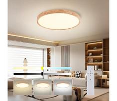 Brilagi - reguliuojamas LED šviestuvas WOODROUND LED/40W/230V 3000-6000K, skersmuo 60 cm + nuotolinis pultas