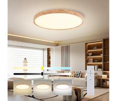 Brilagi - dimeriuojamas WOODROUND LED šviestuvas LED/70W/230V 3000-6000K skersmuo 80 cm + su nuotolinio valdymo pultu