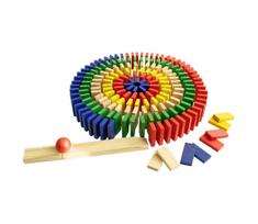 2Kids Toys - Spalvingas medinis domino, 400 vnt.