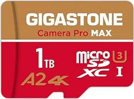 [5 metų nemokamas duomenų atkūrimas] GIGASTONE 1TB Micro SD kortelė, "Camera Pro Max", iki 170/140MB/s, MicroSDXC atminties kortelė DJI, "Gopro", "Insta360", "Dashcam", 4K vaizdo įrašas, A2 4K U3 UHS-I + adapteris