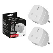 Adapteris Entac, UK lizdas - EU kištukas, 2vnt