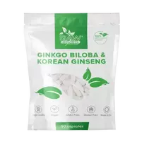 RAW POWDERS Ginkgo Biloba & Korean Ginseng - 90 kaps.