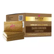 SATTVA_Ayurveda Henna Bar henna blokas Tamsiai rudos spalvos 3x80g