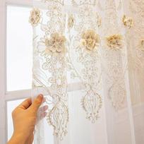 Užuolaida Lace, 132x213 cm, smėlio spalva