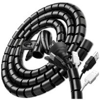Spiralinė kabelių ir laidų maskavimo apsauga – 5 m, juoda, 16 mm