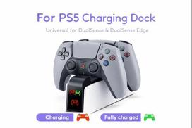 DualSense PS5 dvigubas kontrolerių įkroviklis su LED indikacija