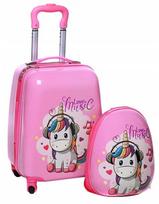 Vaikiškas lagaminas ir kuprinė Vienaragis, rožinis