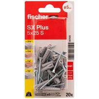 Kaiščiai FISCHER SX Plus S 5x25 mm, 20 vnt. su varžtais