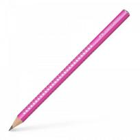 *Pieštukų rinkinys Faber-Castell Jumbo Sparkle, su drožtuku ir trintuku, rožinės spalvos