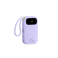 Baseus EnerFill FC21 Qpow 3 Ultra 20000mAh 22.5W Powerbank su skaitmeniniu ekranu ir kabeliu - Violetinė