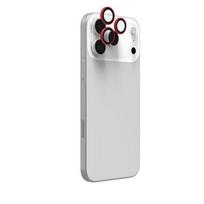 Zagg InvisibleShield Glass Elite (CameraRings) Lens Protection for Apple iPhone 17 Pro/17 Pro Max, 16 Pro/16 Pro Max/15 Pro/15 Pro Max, Red
