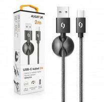 ALIGATOR DATKP26 USB cable, 2 m, USB A to USB C, Black