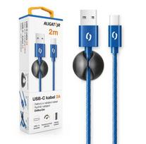 ALIGATOR DATKP30 USB cable, 2 m, USB 3.2 Gen 1 (3.1 Gen 1), USB A to USB C, Blue