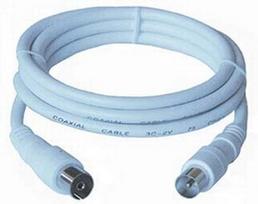 PremiumCord TV, 75 Ohm, 20m coaxial cable, IEC, white