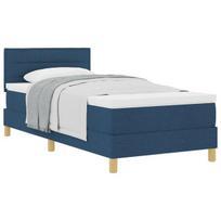 vidaXL Kiemas lova su pagalve su galvūgalio Mėlyna 90 x 200 cm audinys
