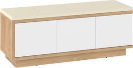 Hybrid HYB-02 Kanapa 3D suolas su daiktadėže – Balta aukšto blizgumo / Ąžuolas Cremona / Eko bežinė