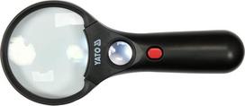 Padidinimo stiklas su dviem lęšiais 3x / 45x ir LED + UV apšvietimu YATO (Y*YT-73845)