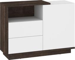 Hybrid HYB-03 Komoda 1D2S – moderni komoda Ąžuolas Grange / balta aukšto blizgesio