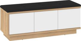 Hybrid HYB-02 batų spintelė – ąžuolas/baltas blizgus/juoda Eco apdaila