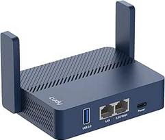 "Cudy AX3000" AX3000 "WiFi" 6 gigabitų kelioninis maršrutizatorius, kišeninis, 2,5Gb/s RJ45, viešbučio, WISP, VPN klientas ir serveris, USB 3.0, TR3000