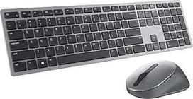 "Dell KM7321W" belaidė klaviatūra ir pelė, skirta įvairiems JK įrenginiams (QWERTY) 2,4 GHz "Bluetooth 5.0" 128 bitų AES šifravimas 4000 DPI Suderinama su "Windows", "Mac", "Linux", "Chrome" ir "Android" - pilka