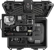 "Gopro Hero 13" dėklas-organizatorius Užrakinamas TSA reikalavimus atitinkantis dviejų sluoksnių vandeniui atsparus kietasis dėklas, skirtas "GoPro Hero 12/11/10/9/8/Media Mod/Volta/Creator Edition/Action Camera" ir kt.