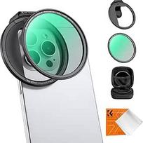 "K&F Concept" universalus mobiliojo telefono fotoaparato objektyvo rinkinys, poliarizacinis filtras mobiliojo telefono fotoaparatui, 67 mm magnetinis CPL filtras, skirtas "iPhone" 16 15 14 13 "Samsung S23 S22" serijai