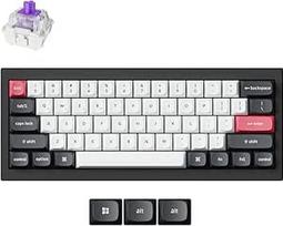 "Keychron Q4 HE QMK" belaidė pritaikyta mechaninė klaviatūra, anglies juodos spalvos