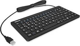 "Keysonic" 3230IN (de) Vandeniui ir dulkėms atspari silikoninė mini klaviatūra su 12 funkcinių klavišų (juoda)