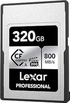 "Lexar Professional Silver Series" CFexpress A tipo kortelė 320GB, CFe kortelė iki 800MB/s skaitymo greičio, VPG200, 8K vaizdo CF kortelė, atminties kortelė, suderinama su "Sony Alpha" / "Sony FX" fotoaparatais (LCAEXSL320G-RNENG)