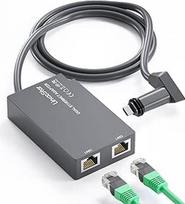 "Linkoostar" dvigubas kelių prievadų "Starlink Ethernet" adapteris, skirtas "Starlink Gen 2", "Starlink to RJ45", greitas ir stabilus tinklo ryšys nuo 1 iki 2 [vienu metu prijungti 2 įrenginius] - iki 1Gbps