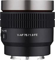 "Rokinon" 75 mm T1.9 automatinio fokusavimo objektyvas "Sony E" (CAF75-NEX)
