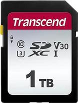 "Transcend" 1 TB TS1TSDC300S didelės spartos SDXC atminties kortelė skaitmeniniams fotoaparatams, nuotraukoms ir vaizdo įrašams, automobiliniam radijui, UHS-I U3, V30 vaizdo įrašų greičio klasė 4K Ultra HD