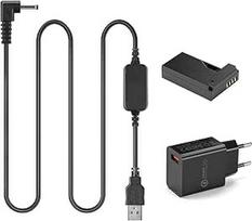 5V-8,4V USB disko kabelis ACK-E15 mobilusis maitinimo šaltinis + DR-E15 LPE12 LPE12 LP-E12 nuolatinės srovės akumuliatoriaus jungtis + 5V 3AMP adapterio rinkinys, skirtas "Canon EOS 100D Rebel SL1