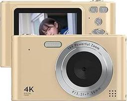 Andoer 4K skaitmeninis fotoaparatas Vaizdo kamera 48 MP skaitmeninė vaizdo kamera 2,4 colio ekranas 16X skaitmeninis priartinimas Apsauga nuo drebėjimo Veido aptikimas Grožio efektas Judesio aptikimas Įmontuota blykstė Baterija