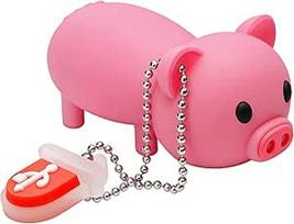 BORLTER CLAMP Cute USB atmintinė 64GB Memory Stick su mielos rožinės kiaulės modeliu, dovana studentams ir vaikams