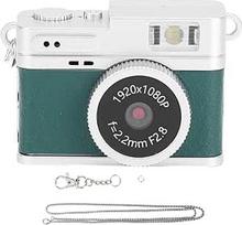 Dpofirs Mini raktų pakabukas fotoaparatas, 1080p HD mini retro skaitmeninis fotoaparatas su blykste, 180 mAh baterija, vaizdo įrašymo įrenginys kelionėms (žalias)