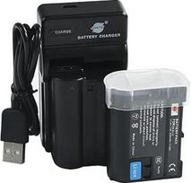DSTE EN-EL15 ličio jonų akumuliatorius (2 vnt.) ir mikro USB įkroviklis, suderinamas su Nikon D500 D600